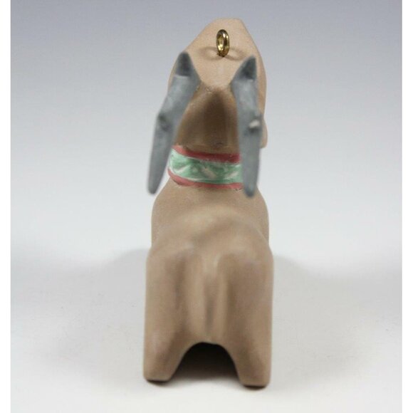 Hallmark KS Folk Art Reindeer Ornament 1991 Hand-Carved Wood & Brass - Picture 4 of 7